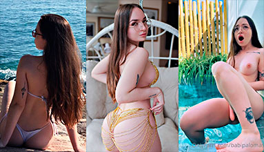 Babi Palomas pajeandose en su Piscina💦