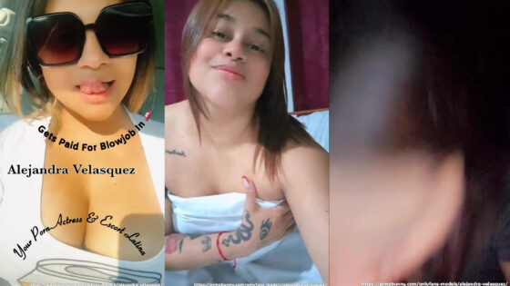 Alejandra Velasquez hace mamada como acompañante en un auto