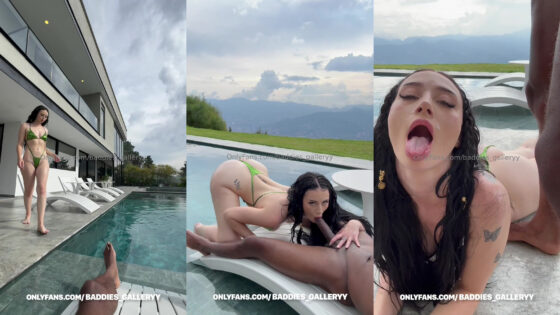 BBC se folla a Auhneesh Nicole junto a la piscina