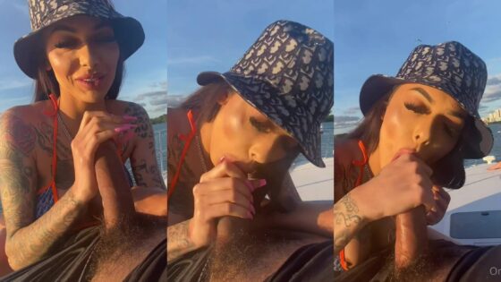 Celina Powell se folla la BBC de su novio en un barco