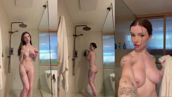 Dainty Wilder se desnuda para una ducha caliente