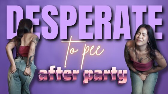 Desesperado por orinar después de una fiesta