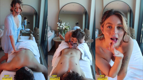 El masaje de Mae Winters termina con un facial