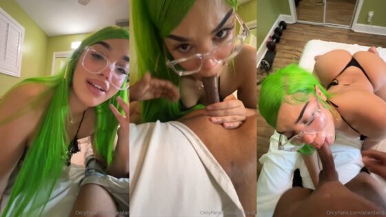 Gem Jewels le da una mamada descuidada al bebé alienígena