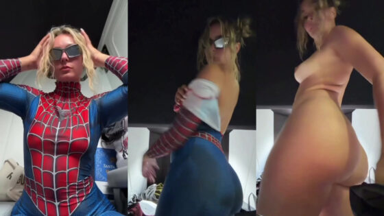La chica araña KirstentooSweet se desnuda
