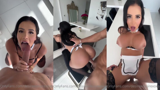 La criada Desireedesirexoxo toma una polla en la cocina