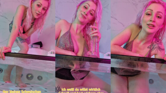 La señora Liensue domina en la bañera JOI