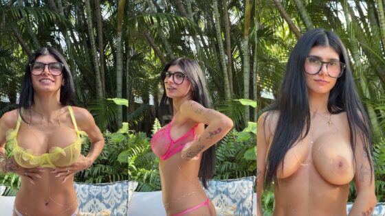 Prueba de lencería al aire libre de Mia Khalifa