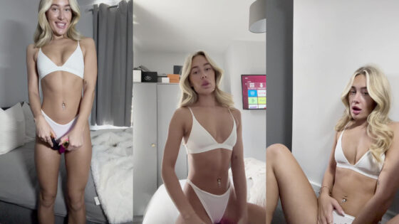 Sophielleigh se masturba con un consolador vibrante