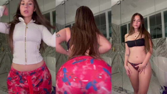 Sophieraiin se desnuda y flexiona sus curvas en lencería