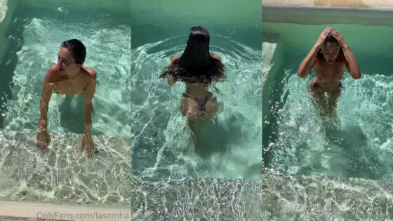 Stephanie Siepe nada con los pechos afuera