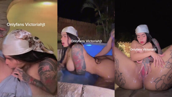 Victoriahjt sopla y se folla a su novio en la piscina