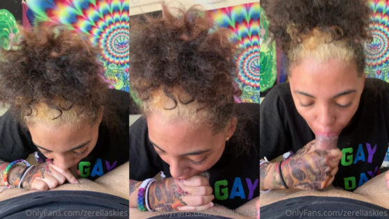 Zerella Skies le degolla la polla a su novio