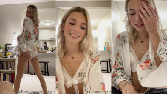 Ambie Bambi envuelve sus labios alrededor de una polla