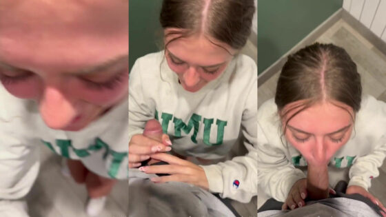 Babykaitt muestra su facial después de una mamada