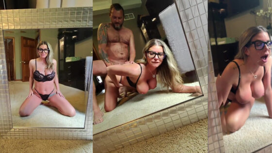 Brooklyn Chase se la follan delante del espejo