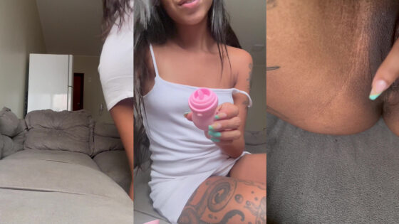 Erika Ferraz usa un vibrador en su clítoris