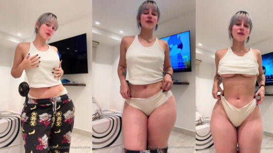 Exhibición del cuerpo seductor de Vita Celestine