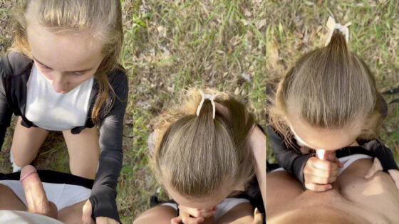 Isabelxm disfruta de una mamada al aire libre