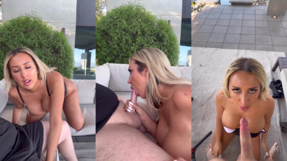 Lexis Wilson le da a su novio una cabeza al aire libre