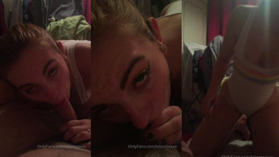 Lola Rose sopla la polla de su novio