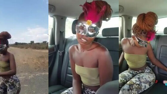 Riri.X juega con un consolador en el coche