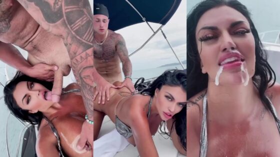 Toochi Kash disfruta de un paseo de polla resbaladiza en un barco