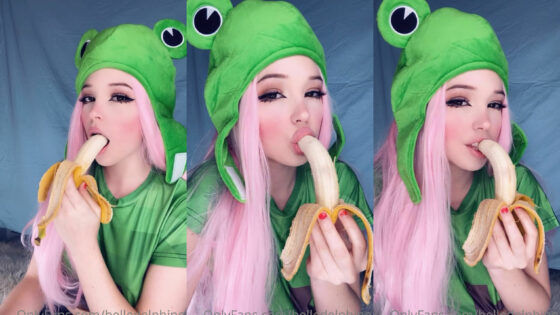 Belle Delphine como Kermit The Frog hace una mamada